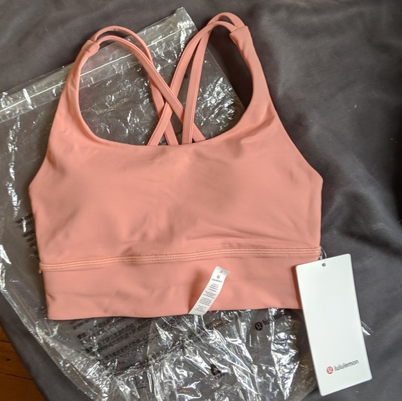 LULULEMON Longline Energy Bra 4 Peach Pink 🍑 - Picture 8 of 10